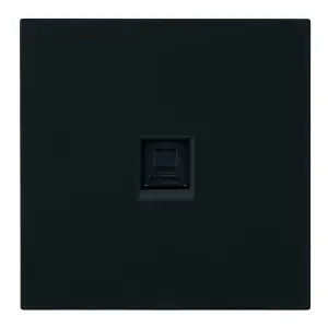 Розетка компьютерная 1-местная (механизм) СП STEKKER Мия, RJ-45, RST00-3117-05, черный бархат