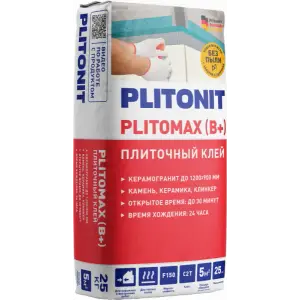 Клей плиточный PLITONIT PLITOMAX B+ высокопрочный 5 кг / ≥ 1,4 МПа/ класс С2 T