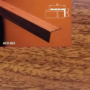 Порог АПУ 003 алюминиевый 1350*24*18 мм угловой (14 дуб деревенский)