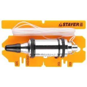 Отвес STAYER "PROFI" строительный со шнуром, с противоударными ободками, 800 г