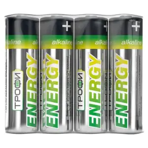 Элемент питания LR6(АА) алкалиновый (уп. спайка 4шт) ТРОФИ ENERGY/ECO