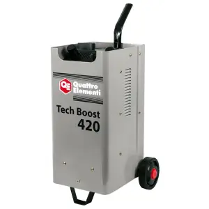 Пуско-зарядное устройство QUATTRO ELEMENTI Tech Boost 420 ( 12 / 24 Вольт, заряд до 75А, пуск до 390 А, 23кг)