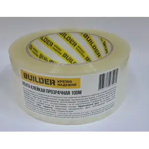 Скотч 48 мм х 100м BUILDER, прозрачный