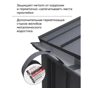 Лента герметизирующая Grand Line UniBand самоклеящаяся серебристая 3м*10см