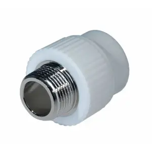 Муфта комбинированная PPR 25x3/4" BASE сталь с наружной резьбой Россия
