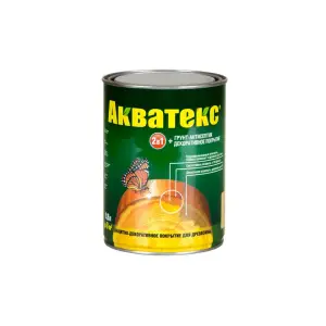 Основа алкидная Акватекс 2 в 1 - орех 0,8л УФ-защита, влажн. древесина 40%