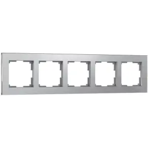 Рамка пятиместная Werkel Aluminium, алюминий, WL11-Frame-05
