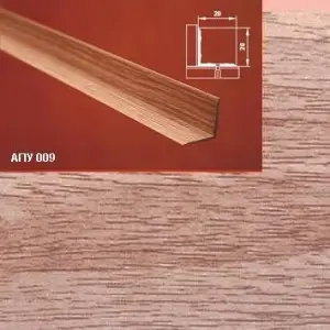 Порог АПУ 009 алюминиевый 900*20*20 мм угловой внутренний (29 дуб бордо)