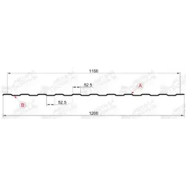 Профнастил "Металлпрофиль" С-8(Тип), 0.45 мм, PE, RAL ** 1.2 * м2