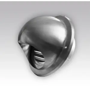 Выход стенной вентиляционный вытяжной металлический с фланцем D100, ЭРА