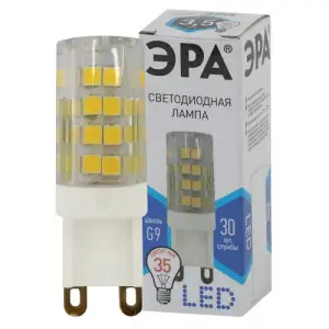 Лампа светодиодная 3,5Вт G9 220В 4000K 400Лм (белый) ЭРА, JCD-3,5w-220V-corn, ceramics-840-G9