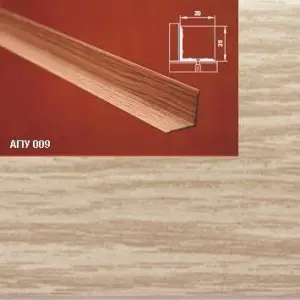 Порог АПУ 009 алюминиевый 2700*20*20 мм угловой внутренний (20 дуб беленый)