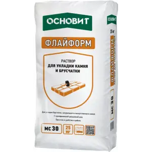 Раствор кладочный ОСНОВИТ ФЛАЙФОРМ MC30 цвет 040 коричневый 25 кг