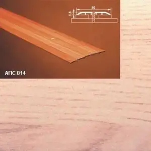 Порог АПС 014 алюминиевый 1800*80*3,5 мм одноуровневый (34 ясень светлый)
