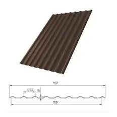 Профнастил С-20(Тип), 0.7 мм, Полиэстер, RAL ** Stynergy, 1.15 * м2