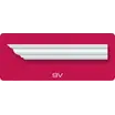 Плинтус потолочный ЛАГОМ 9-V экструзионный 2,0 м