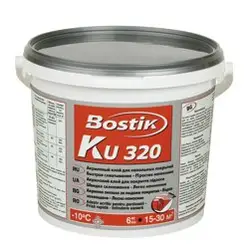 Клей для напольных покрытий универсальный Bostik KU 320 6кг (Т-ра перевозки не ниже +5град)