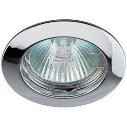 Светильник точечный ЭРА KL1 CH литой простой MR16,12V/220V, 50W хром*