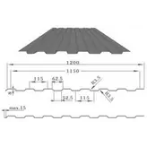 Профнастил С-8(Тип), 0.4 мм, Полиэстер, RR ** 1.2 * м2
