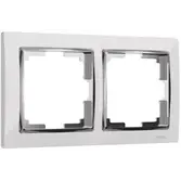 Рамка двухместная Werkel Snabb, белая, WL03-Frame-02-white , W0021901