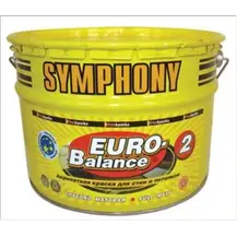 Краска ВД интерьерная акрилатная глубокоматовая SYMPHONY евро-баланс 2 9л