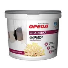 Шпатлевка ОРЕОЛ интерьерная латексная водно-дисперсионная для внутренних работ 8кг