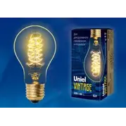 Лампа накаливания 40Вт E27 220В 250Лм Шар прозрачный Винтаж Uniel IL-V-A60-40/GOLDEN CW01
