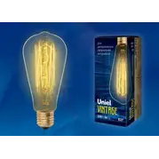 Лампа накаливания 60Вт E27 220В 300Лм Конус прозрачный Винтаж Uniel IL-V-ST64-60/GOLDEN VW02