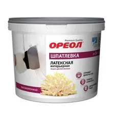 Шпатлевка ОРЕОЛ интерьерная латексная водно-дисперсионная для внутренних работ 4кг