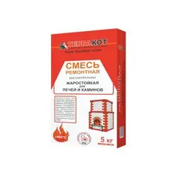 Смесь ремонтная ТЕРРАКОТ жаростойкая 5 кг (до +400°С)