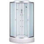 Кабина душевая NIAGARA 900х900х2150, низкий поддон, ГИДРОМАССАЖ, стекло МАТОВОЕ, арт. NG3301-14G