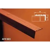 Порог АПУ 003 алюминиевый 1350*24*18 мм угловой (35 орех светлый)