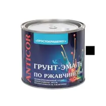 Грунт-эмаль по ржавчине 3 в 1 чёрная 2,7кг Простокрашено