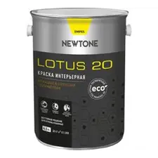 Краска ВД интерьерная моющаяся латексная полуматовая (База C) NEWTONE LOTUS 20 4л (4,2кг) 5421