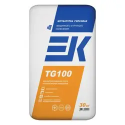 Штукатурка гипсовая ЕК TG100 ПРОФИ машинного и ручного нанесения БЕЛАЯ 30 кг