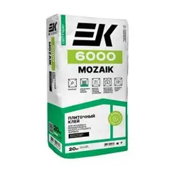 Клей плиточный ЕК 6000 Mozaic БЕЛЫЙ для мозаики и мрамора 20 кг