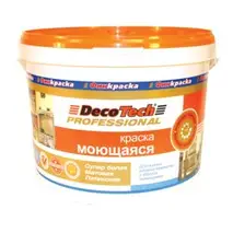 Краска ВД интерьерная моющаяся матовая латексная DecoTech 10/9л База WA