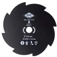 Диск для триммера DDE GRASS CUT 8 зубьев, 230 х 25,4/20 мм (толщина = 1,6 мм)