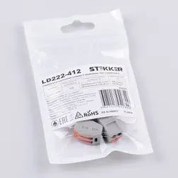 Клеммы строительно-монтажные 2-проводные, LD222-412 (5 шт) STEKKER