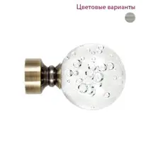 Наконечник "Галактика" d25мм серебро-матовое