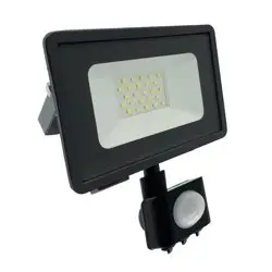 Прожектор светодиодный 20W 6500К 160-260V IP65 1700Лм 137х180х55мм серый с датчиком движения Китай СДО Фарлайт