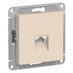 Механизм розетки компьютерной 1-местной СП AtlasDesign RJ45 кат. 6А беж. Systeme Electric ATN000286