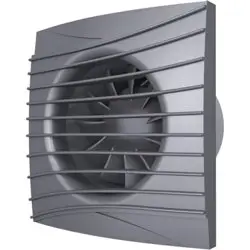 Вентилятор SILENT 4C dark gray metal осевой вытяжной с обратным клапаном D 100, ЭРА