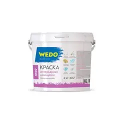 Краска ВД интерьерная моющаяся супербелая WEDO WD7 6кг