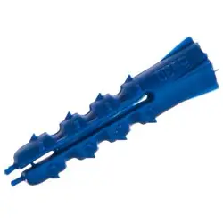 Дюбель распорный 8x40 ершёный синий полипропилен (уп 25шт)