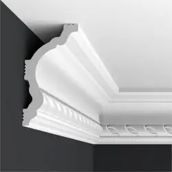 Плинтус потолочный ФОРМАТ из дюрополимера 80*42*2000 арт.09001D