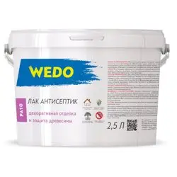 Лак-антисептик акриловый WEDO PA 10 тик 2,5л