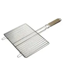 Решетка-гриль GRINDA "BARBECUE", плоская, нержавеющая сталь, 300х225мм