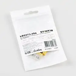 Клемма монтажная 4-проводная для 1-жильного проводника, LD2273-204 (5шт), STEKKER