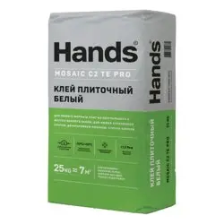 Клей плиточный HANDS Mosaic PRO белый 25 кг